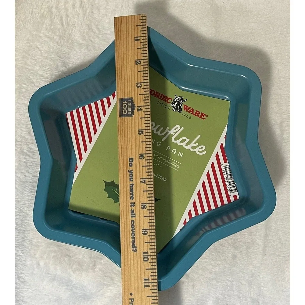 Nordic Ware  Snowflake Cake Pan Blue 2pc NEW Christmas Baking Winter